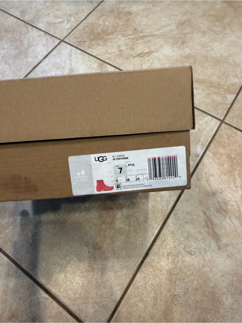 UGG CHEVONNE RIBBON RED WATERPROOF CHELSEA RAIN BOOTS WOMEN'S BOOTS SIZE US 7 - Picture 8 of 8